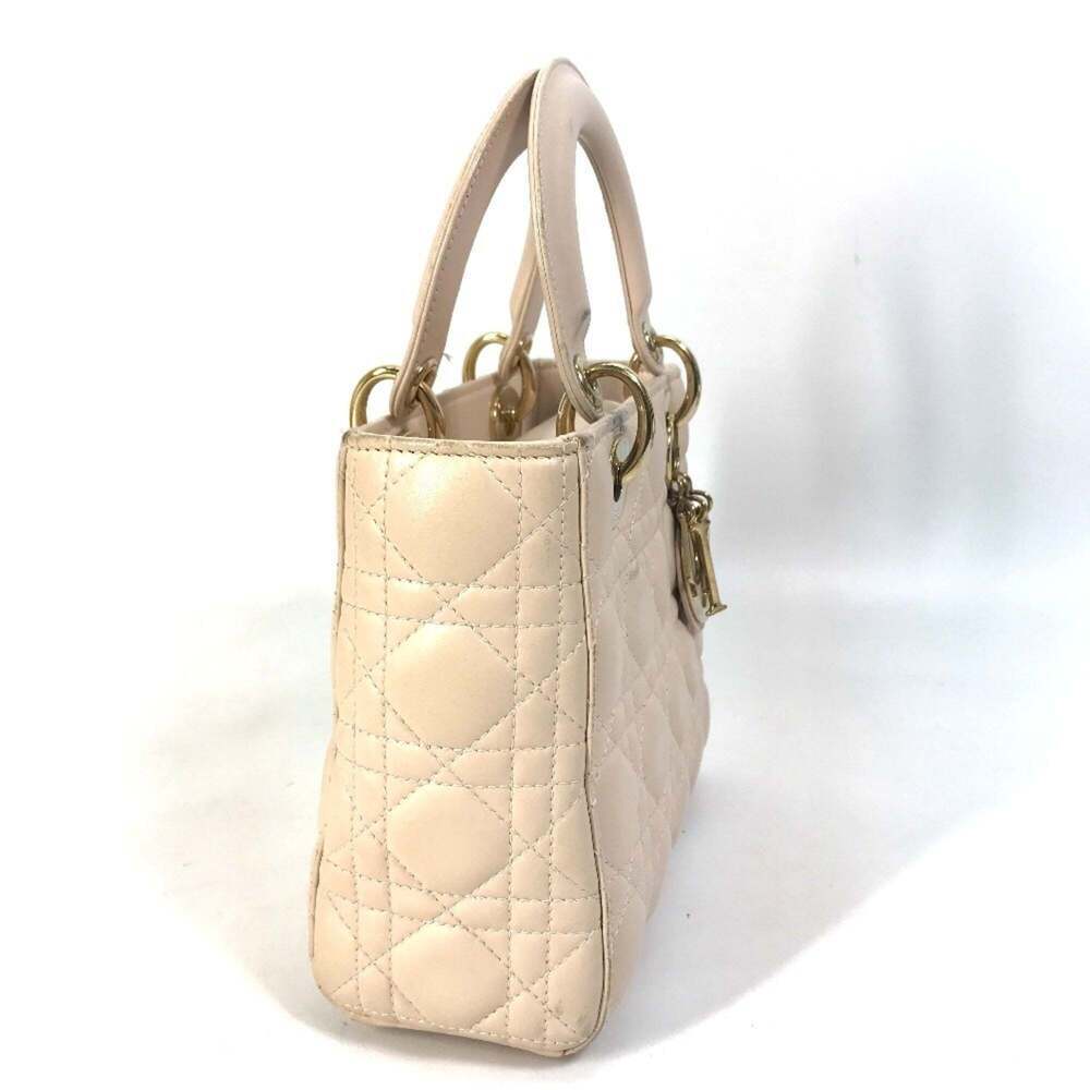 CHRISTIAN DIOR Cream Leather Shoulder Bag - Picture 3 of 16